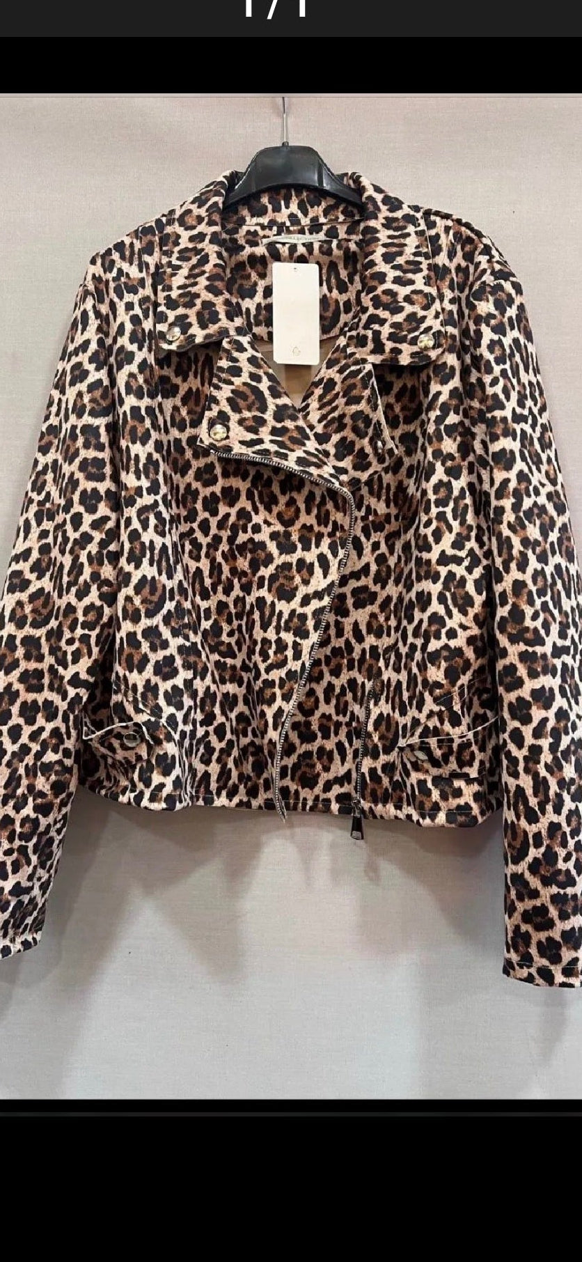 Veste suedine leopard