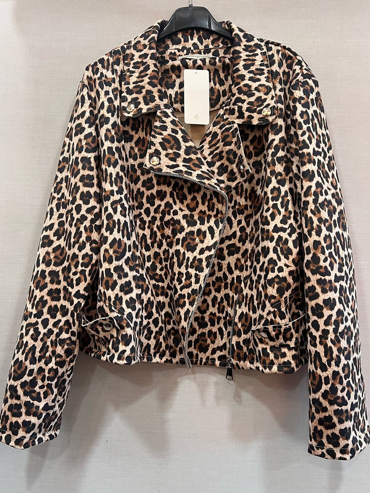 Veste suedine leopard
